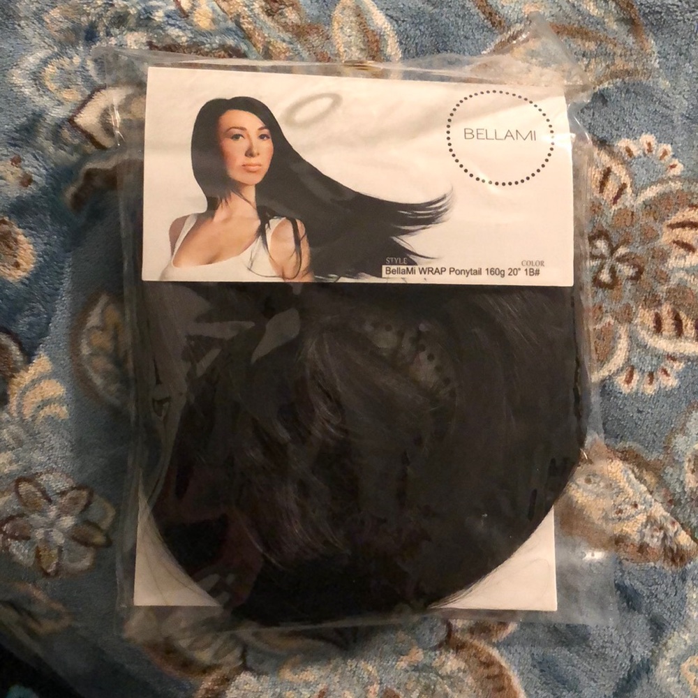 FAUX WRAP PONYTAIL JET BLACK